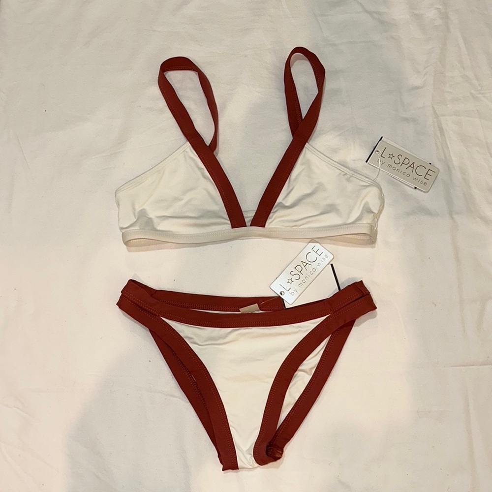 L*space Farrah Bikini Top - Size M / Color White